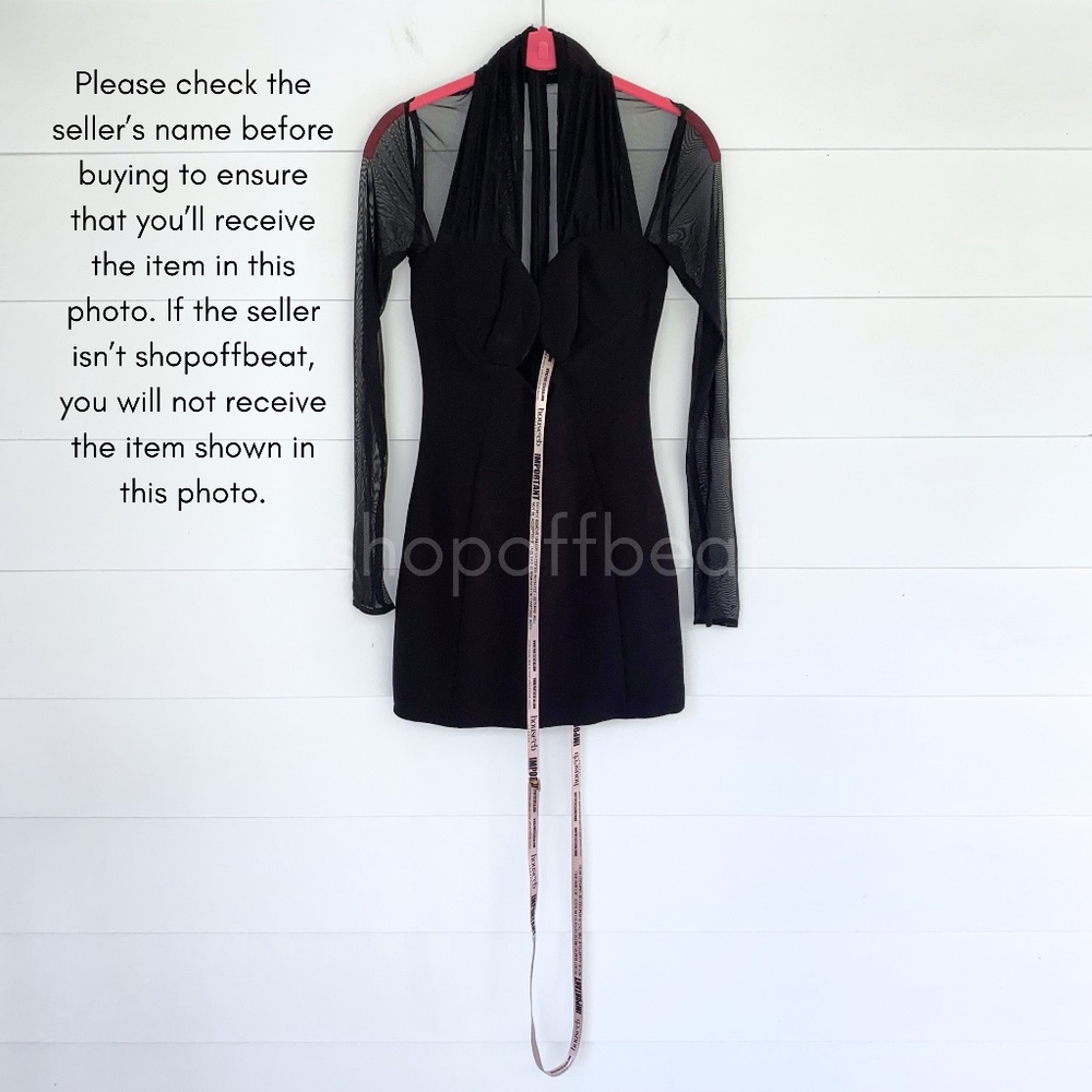 NEW House of CB Holly Plunge Dress Black XS - Picture 15 of 17